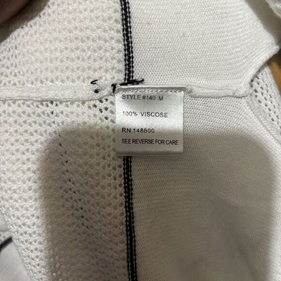 41 Hawthorn Stitch Fix Cardigan Womens 2X Multicolor Stripe Open Knit Sweater - Picture 8 of 9